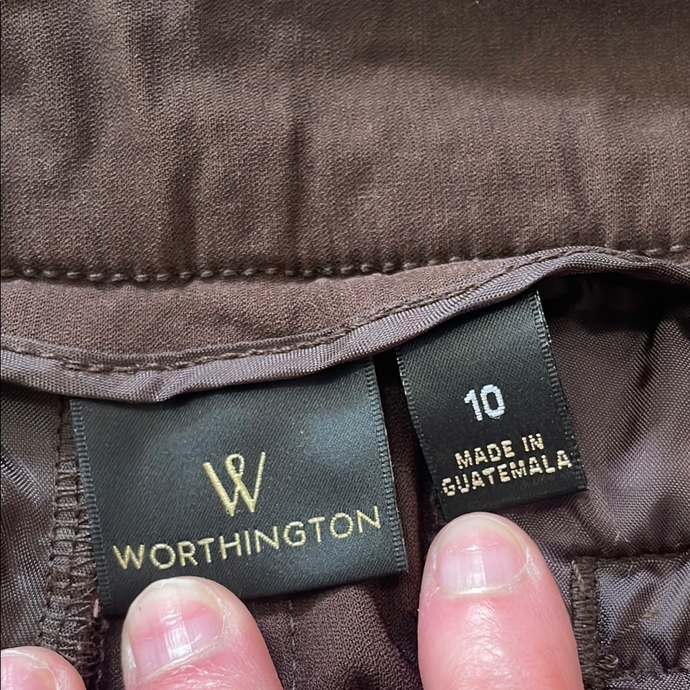 Women's Brown dress Pants / straight leg - Picture 2 of 5